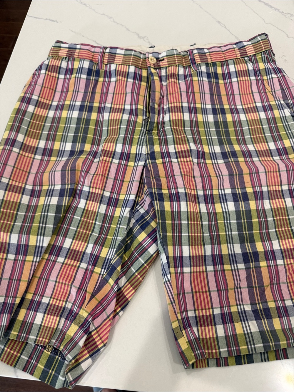 Polo by Ralph Lauren Plaid Shorts with Cream Lining